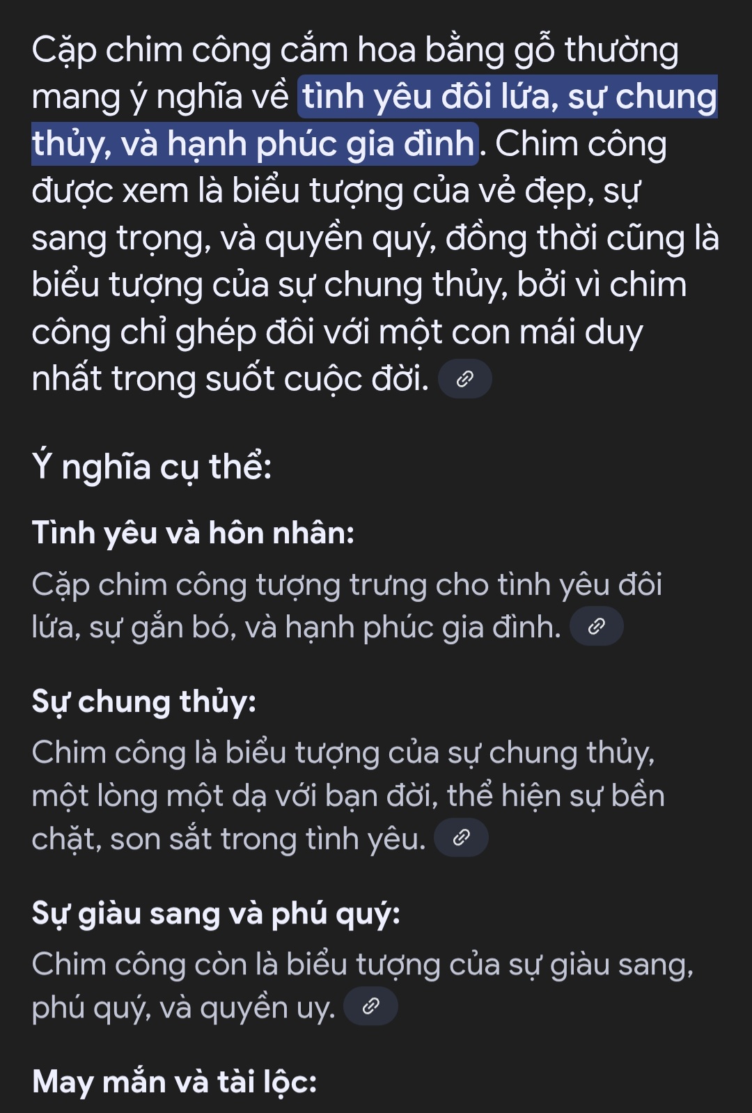 Cặp chim công cắm hoa phong thủy cầu tài lộc bằng gỗ bách xanh thơm nức cao 30x15x12cm