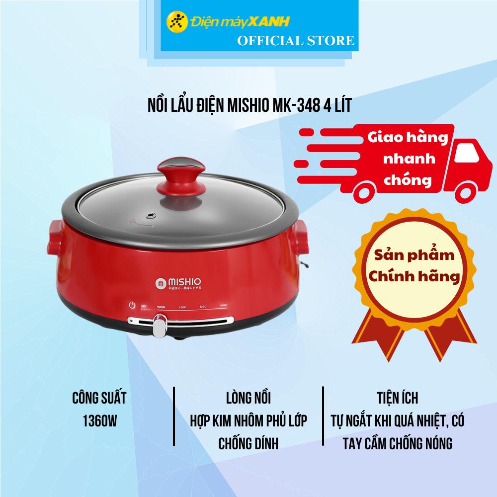 Nồi lẩu điện Mishio MK-348 4 lít - Hàng Chính Hãng