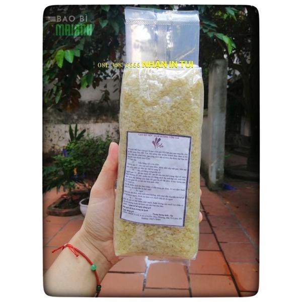 1KG Túi hút chân không xếp hông. Bảo quản đồ khô, đựng gạo