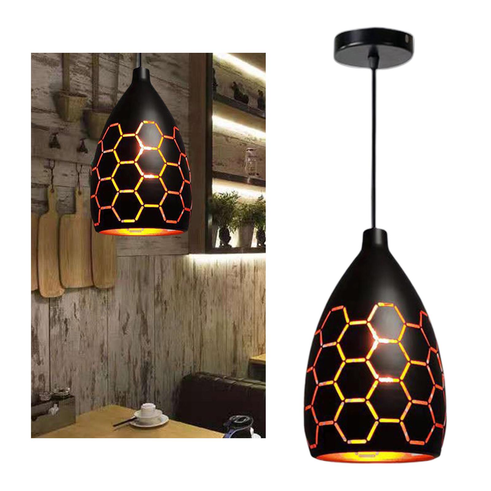 Retro Iron Chandelier LED Lamp Pendant Light Cafe Bedroom Dining Room Decor