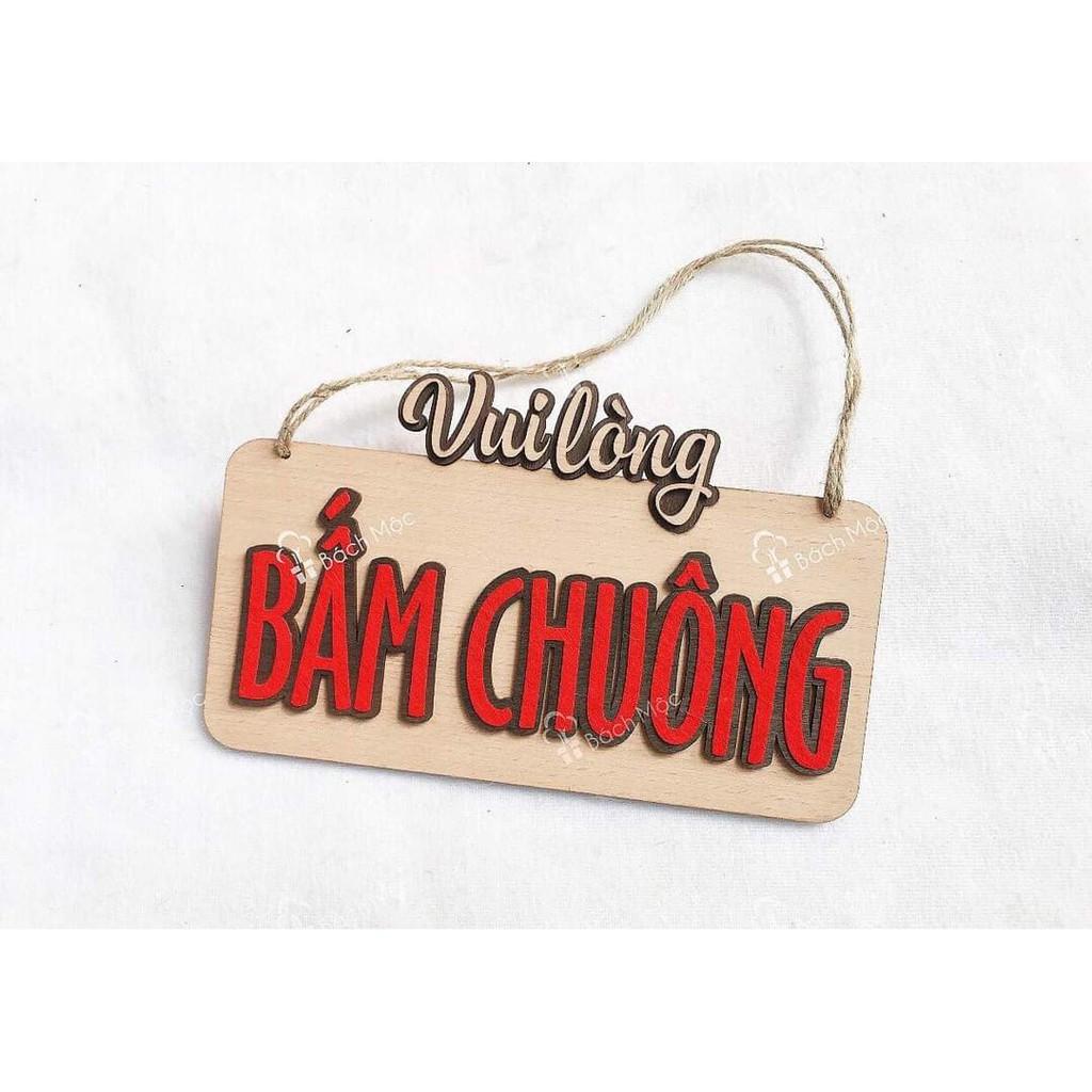 Bảng treo BA14 BA18 vui lòng gõ cửa bấm chuông