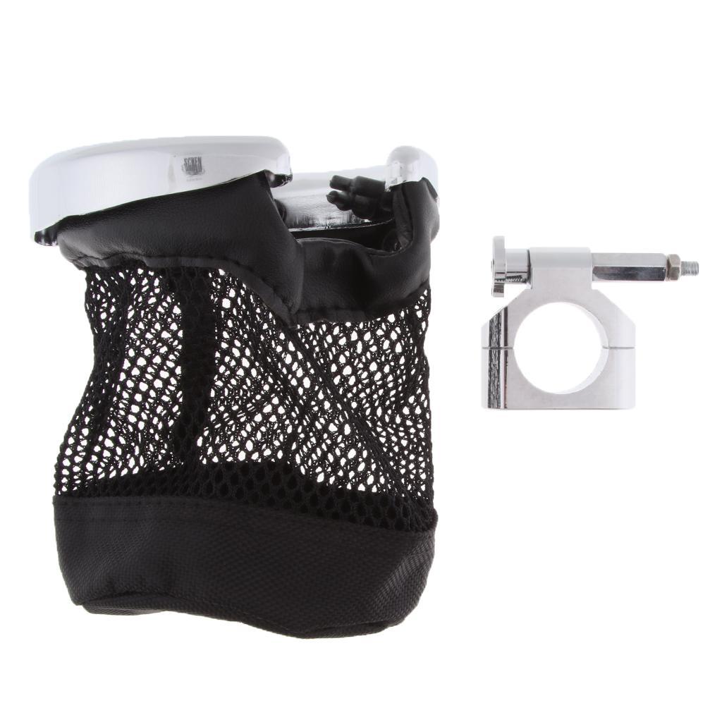 Motorbike Cup Holder Handlebar Mount with Basket for