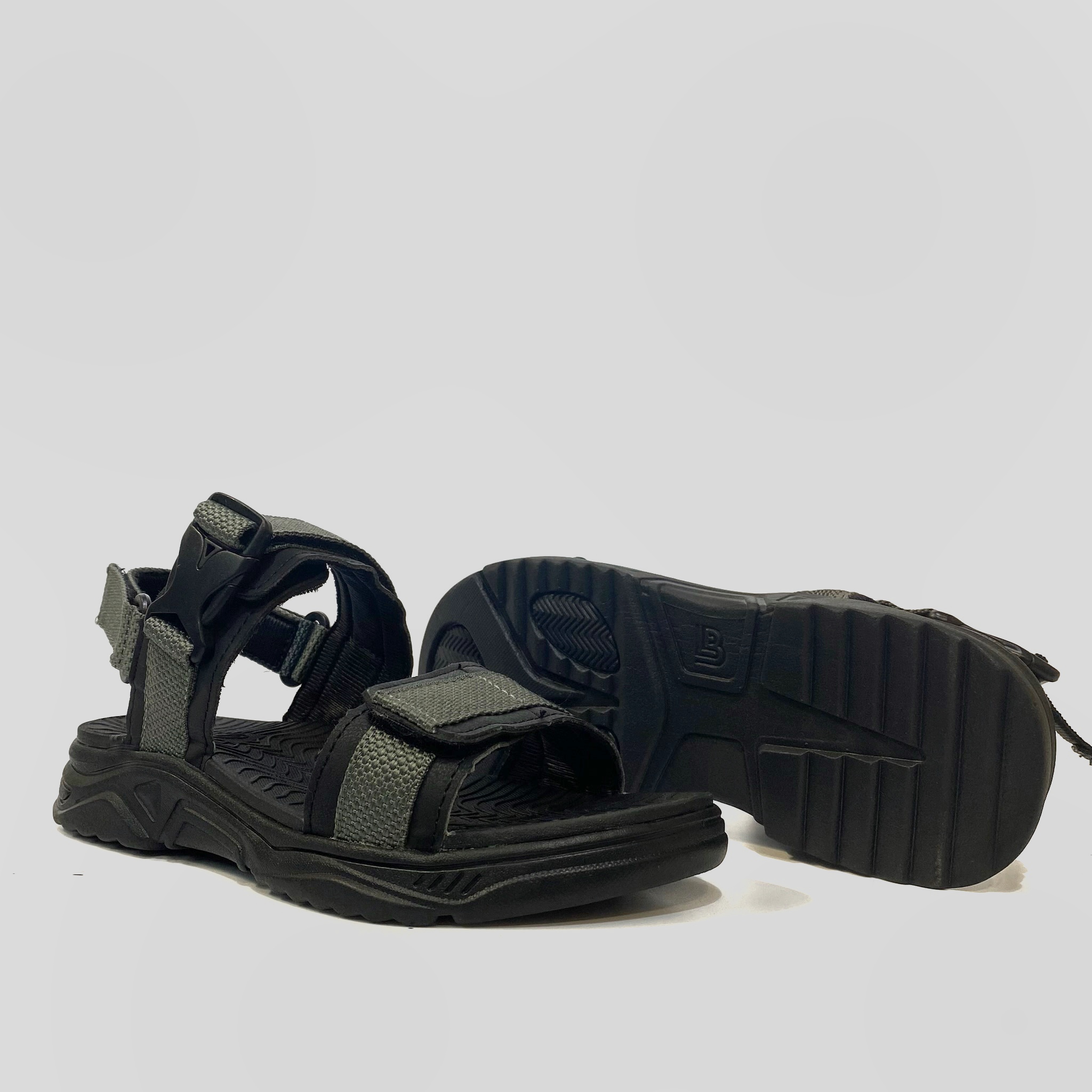 Hình ảnh Giày Sandal Nam The Bily Quai Ngang - Màu Xám BL03X