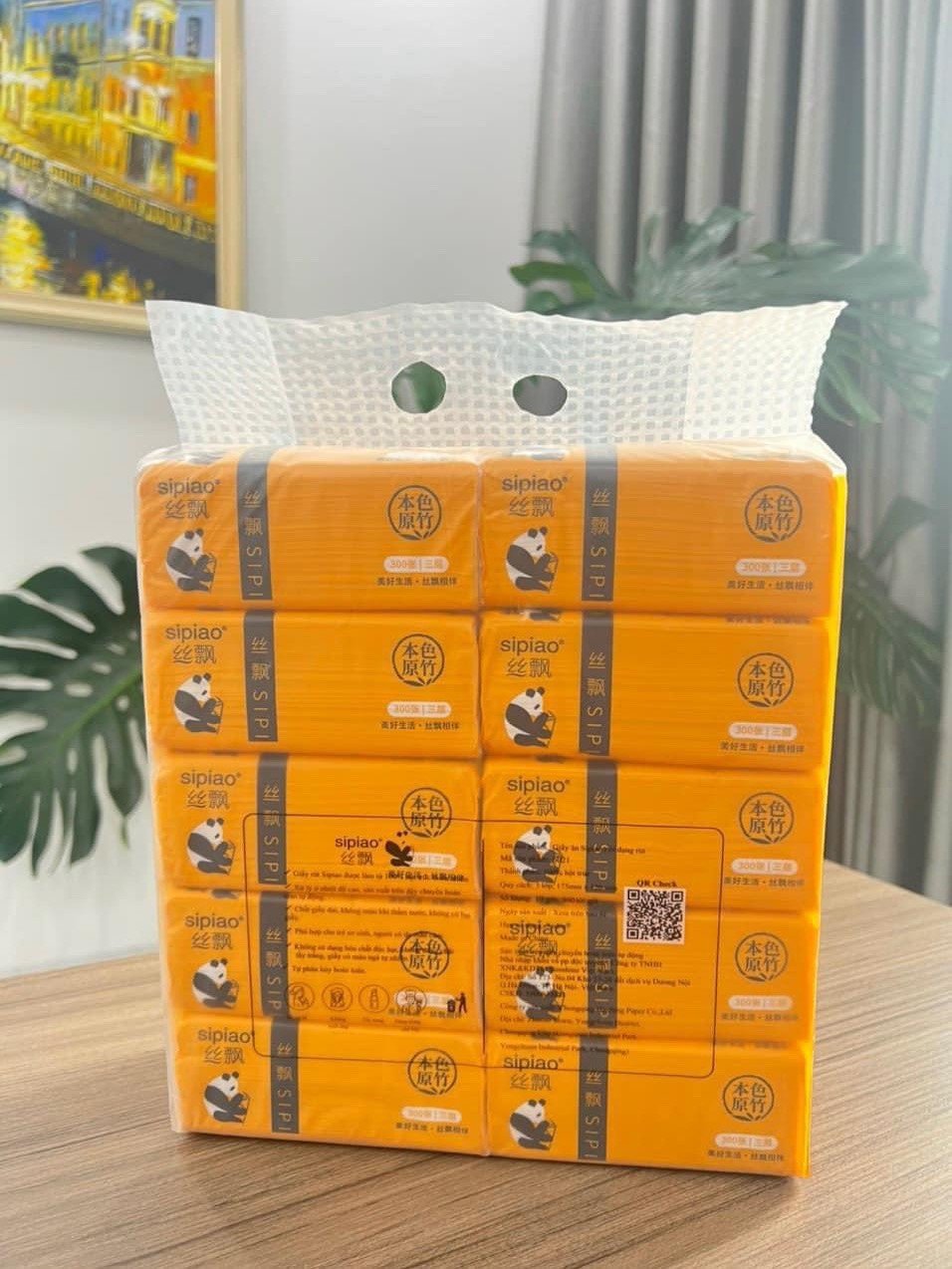 Phụ kiện nhà bếp -Combo 10 bịch giấy ăn Labubu 300 tờ  - 4 lớp / 1 gói siêu mềm mại siêu dai tiết kiệm và an toàn