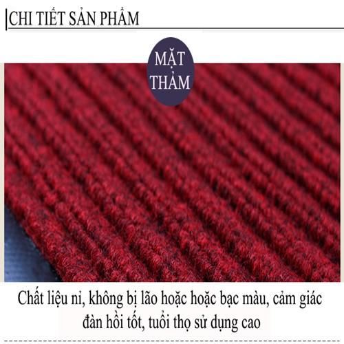 Thảm chùi chân nỉ đế cao su, kích thước 0.8x1.2m