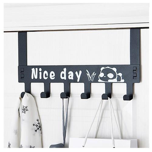 Móc Treo Đồ Sau Cửa Kim Loại Decor Có Chữ NICE DAY Dễ Thương - Dễ Dàng Thay Đổi Vị Trí