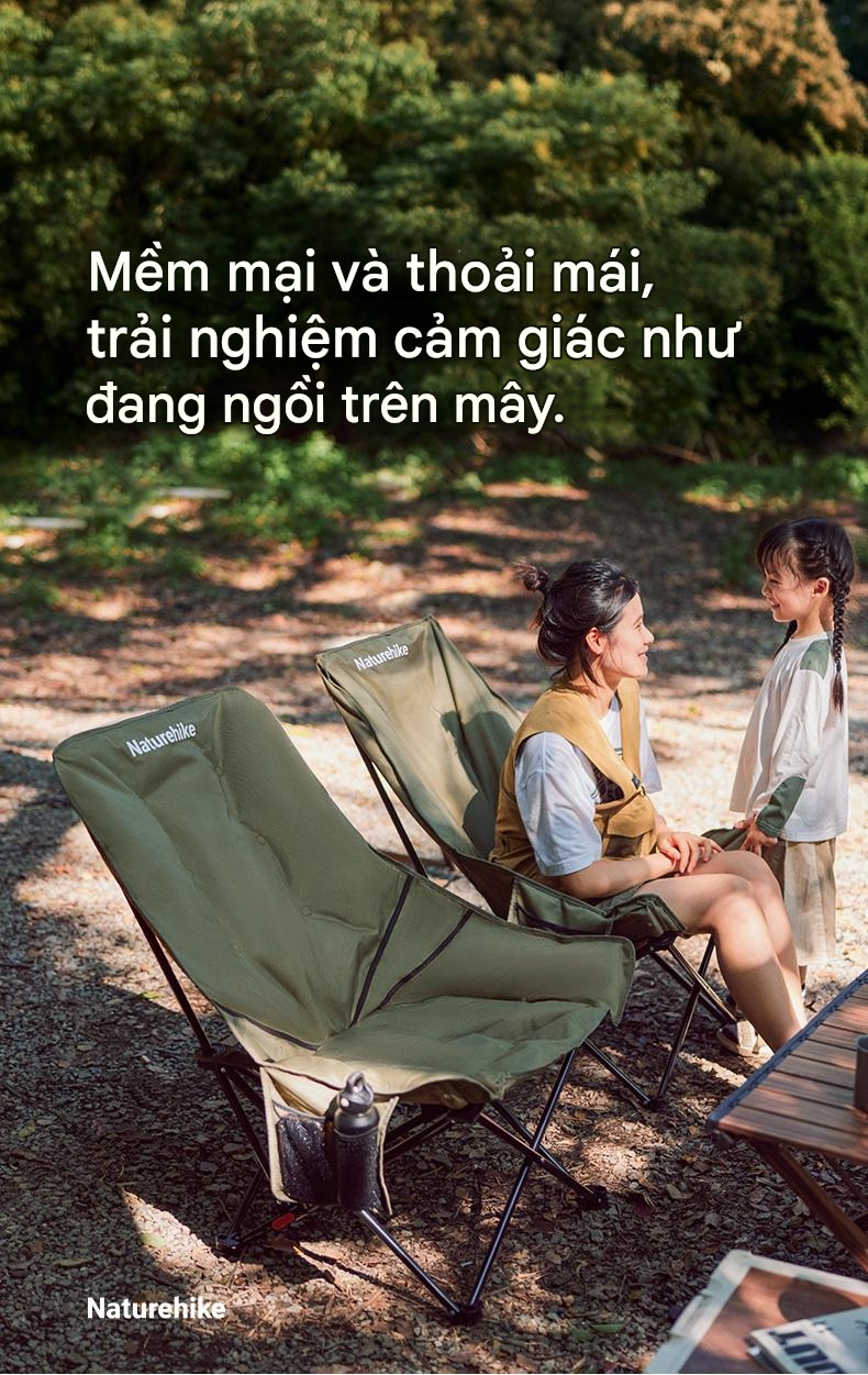 Ghế Ngả Lưng Xếp Gọn Naturehike CNK2450JJ020 Ghế Ngả Lưng Sea Star 2 Cấp Độ, Chịu tải 120kg