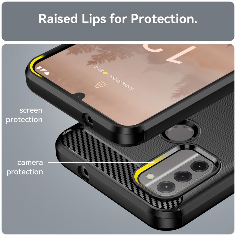 Ốp lưng cho Nokia C31 silicone mềm Carbone phay xước chống sốc chống vân tay