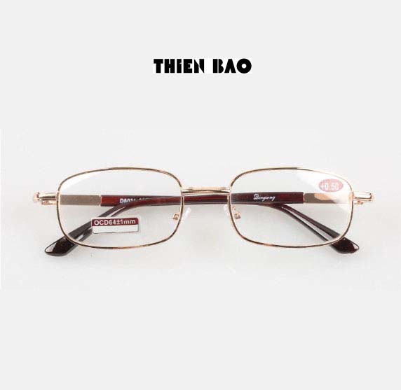 Kính lão thị, viễn thị trung niên tròng Thủy tinh chống xước KVN16  Nam nữ loại I hàng đẹp toàn viền vàng GOLD