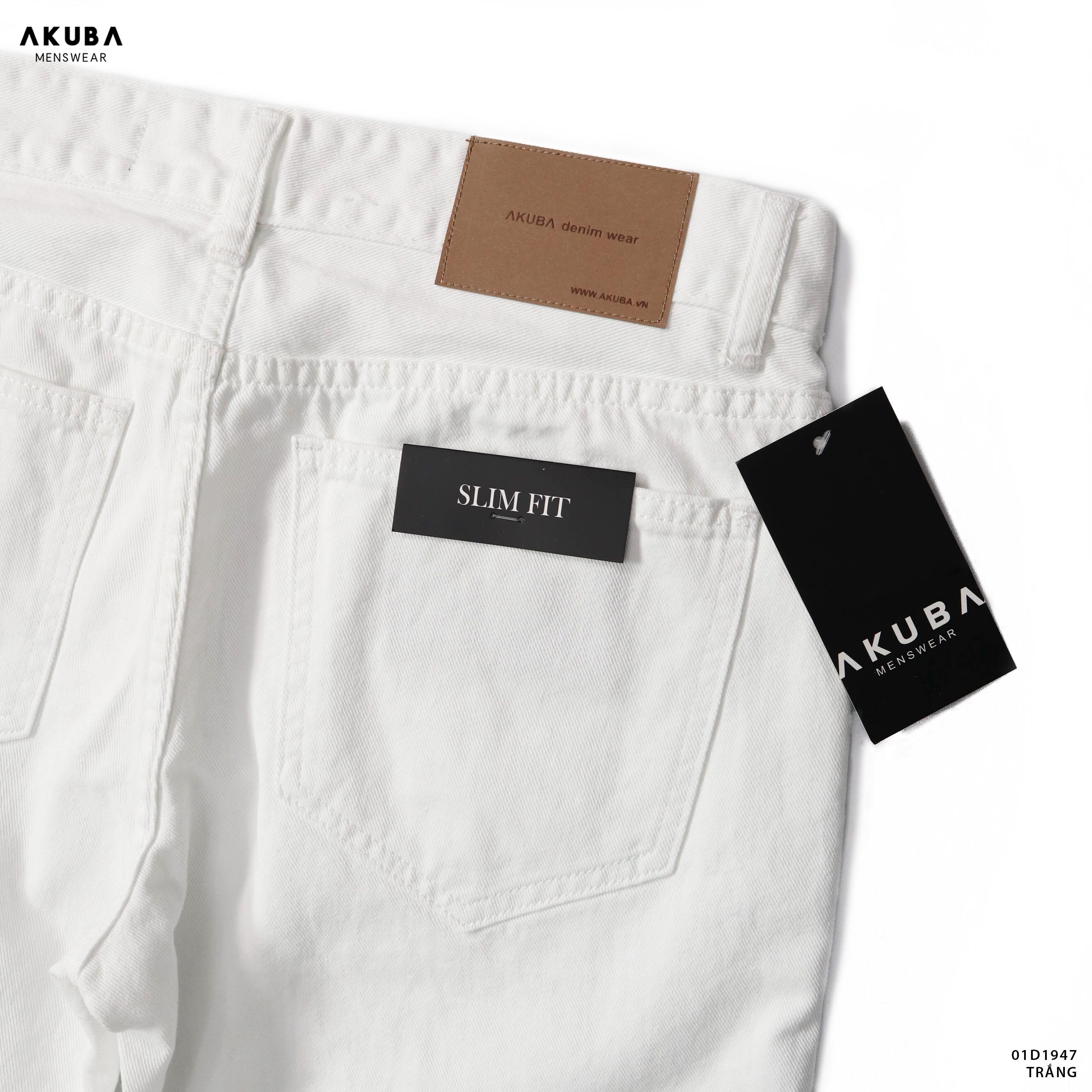 Quần Short Jean Nam Basic AKUBA Form Skinny, Chất vải Denim, Thoải mái vận động 01D1947