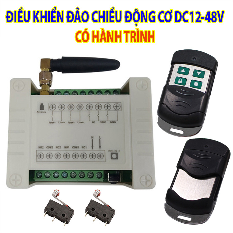 Công tắc điều khiển đảo chiều động cơ DC12-48V có hành trình V5_Tần số 315Mhz