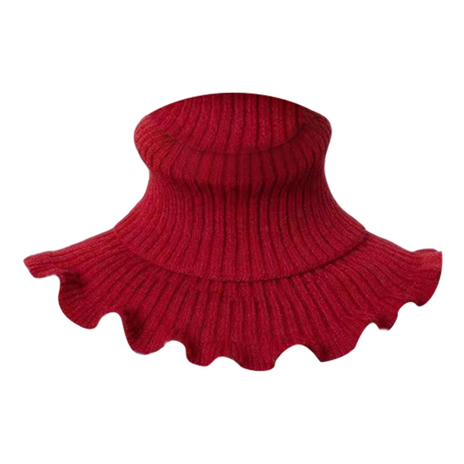 Women Turtleneck Knit Neck Warmer Scarf Quality Fabric Windproof