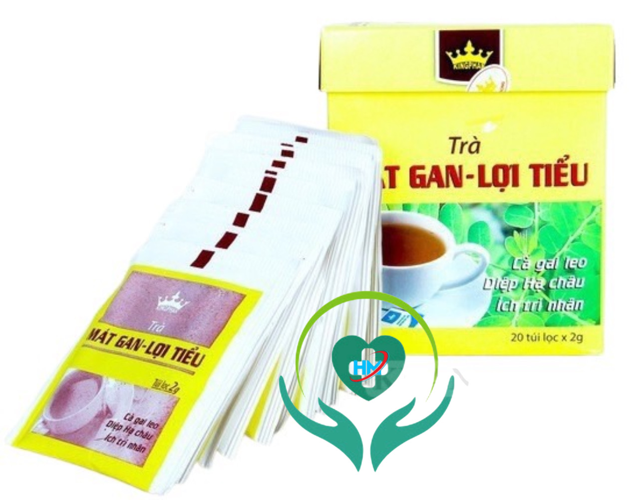 Trà mát gan lợi tiểu Kingphar , hộp 20 gói, thanh lọc, giải độc