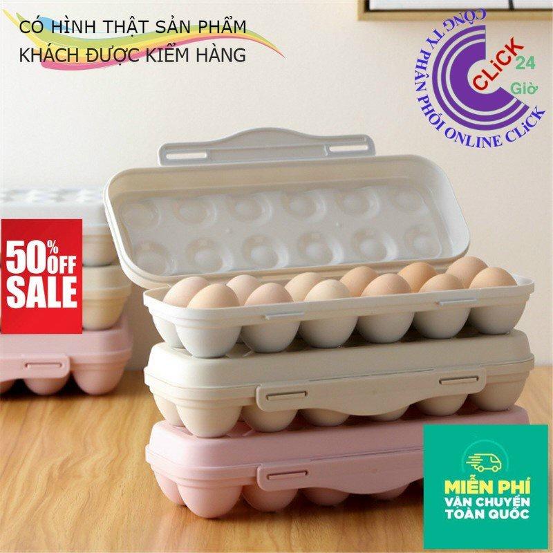 Combo 2 Hộp Đựng Trứng 12 Ngăn Có Khóa Cài Không Sợ Rơi, Nắp Đậy Kín Rất Dầy, Bảo Quản Trứng Lâu - Hàng Cao Cấp