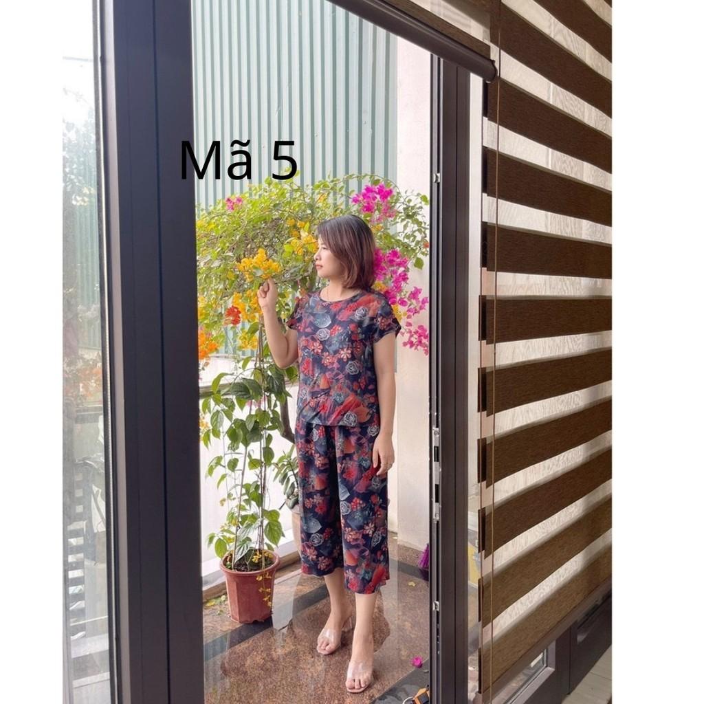 Đồ Bộ Trung Niên- Áo Tay Cộc Quần Lỡ Cho Bà, Cho Mẹ
