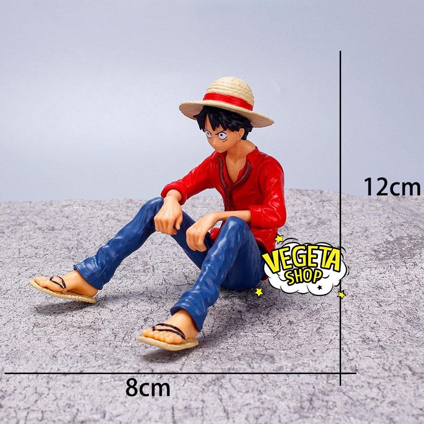 Mô hình One Piece - Luffy mũ rơm ngồi - Kích thước 8x12cm - Mô hình cực chắc tay, to, nặng, nét, đẹp