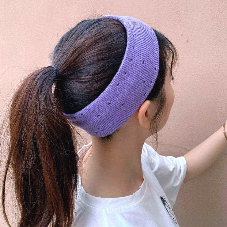 Women Sports Yoga Headband Breathable Knitted Sport Running Sweat-absorbent Headbands Hairband Headwear Headscarf