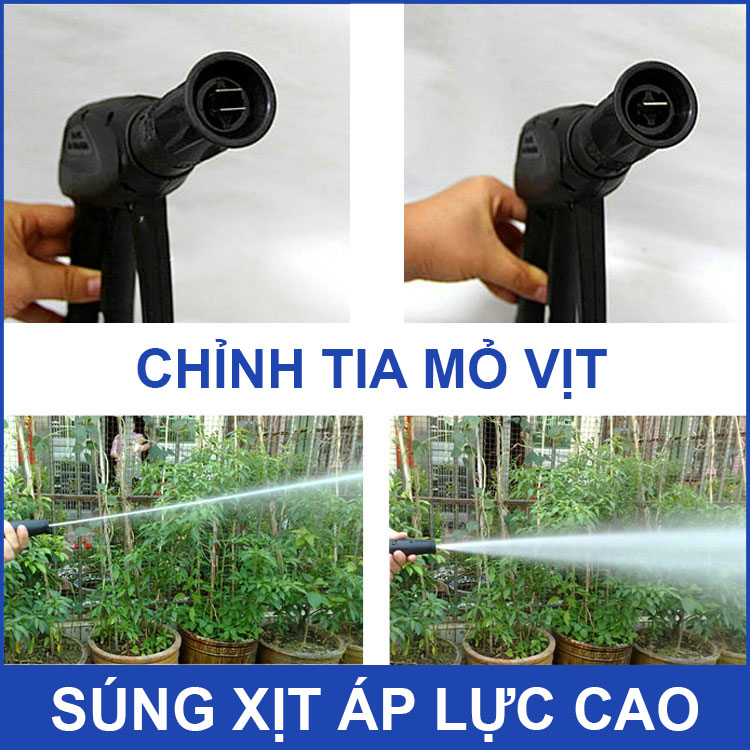 Súng xịt áp lực cao mỏ vịt ren ngoài 22mm dài 27cm Smartpumps