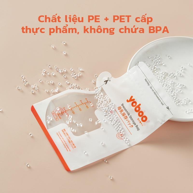 Combo 3 Hộp Túi Trữ Sữa Mẹ Có Vòi Rót 200ml yoboo ( 90 Túi)