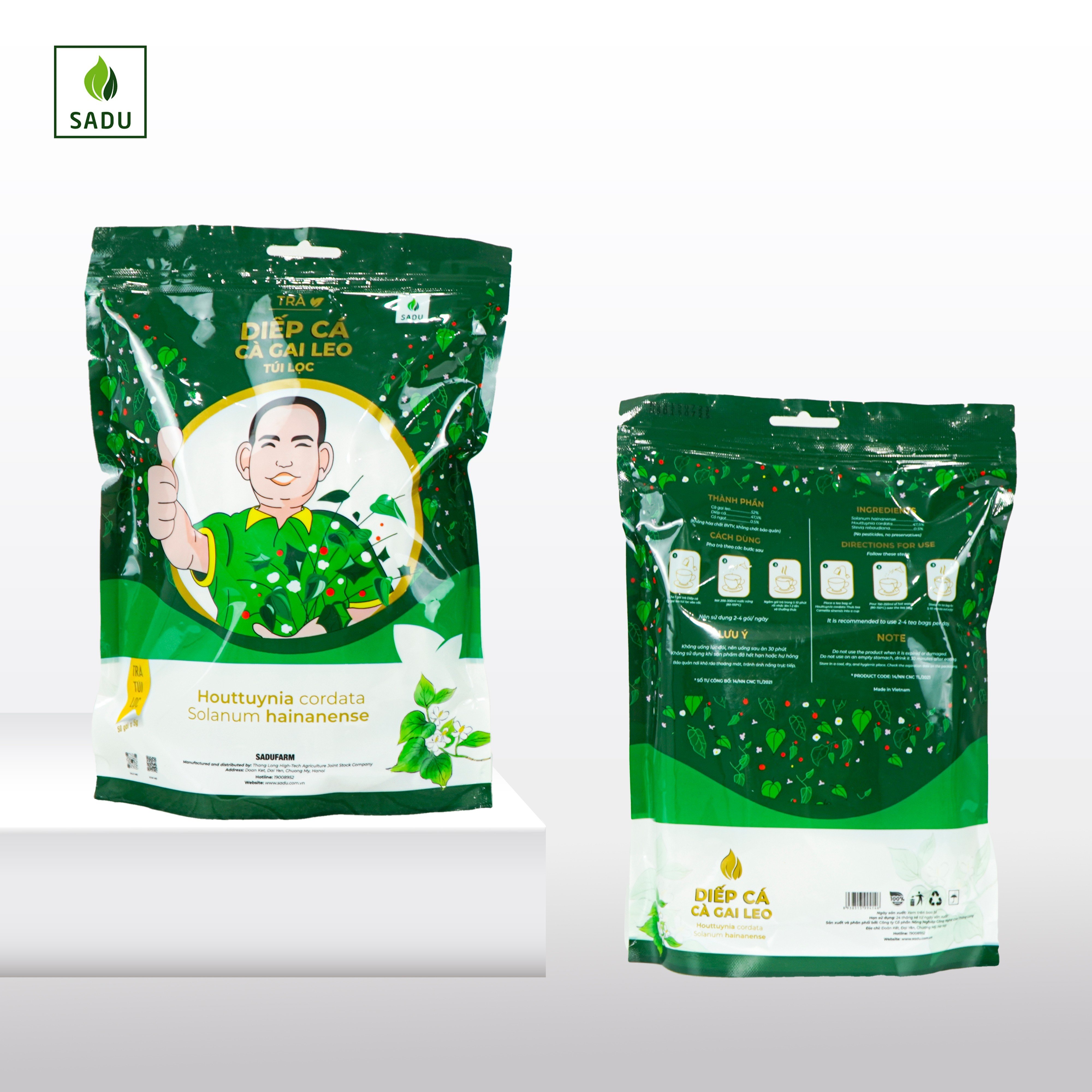 1kg Trà diếp cá cà gai leo Sadu