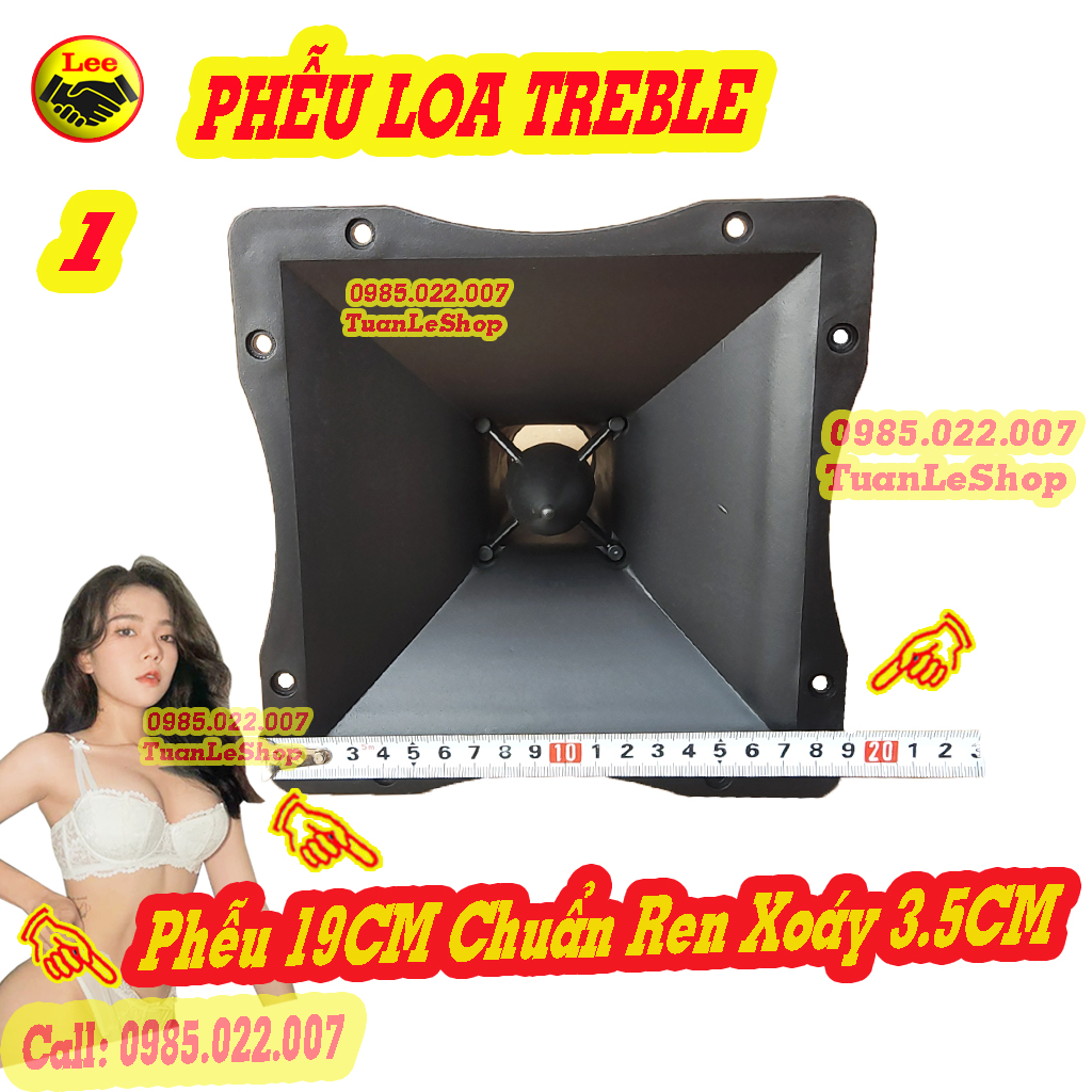 01 PHỄU LOA TREBLE HỎA TIỄN 19X19CM – HỌNG LOA TREP 19X19 – GÁI 01 PHEU