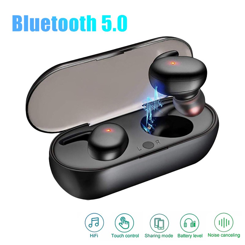 Tai nghe không dây Vitog Y30 TWS kết nối Bluetooth 5.0, chạm điều khiển, âm thanh Hifi sống động, kiểu dáng thể thao tương thích với hệ điều hành Android và iOS