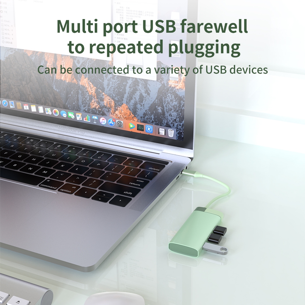 Bộ HUB TEEMO PC Thời Trang Chia Cổng USB Type C To 4K HDMI PD Dùng Cho Laptop Surface Macbook IPad Điện Thoại - Hàng Chính Hãng