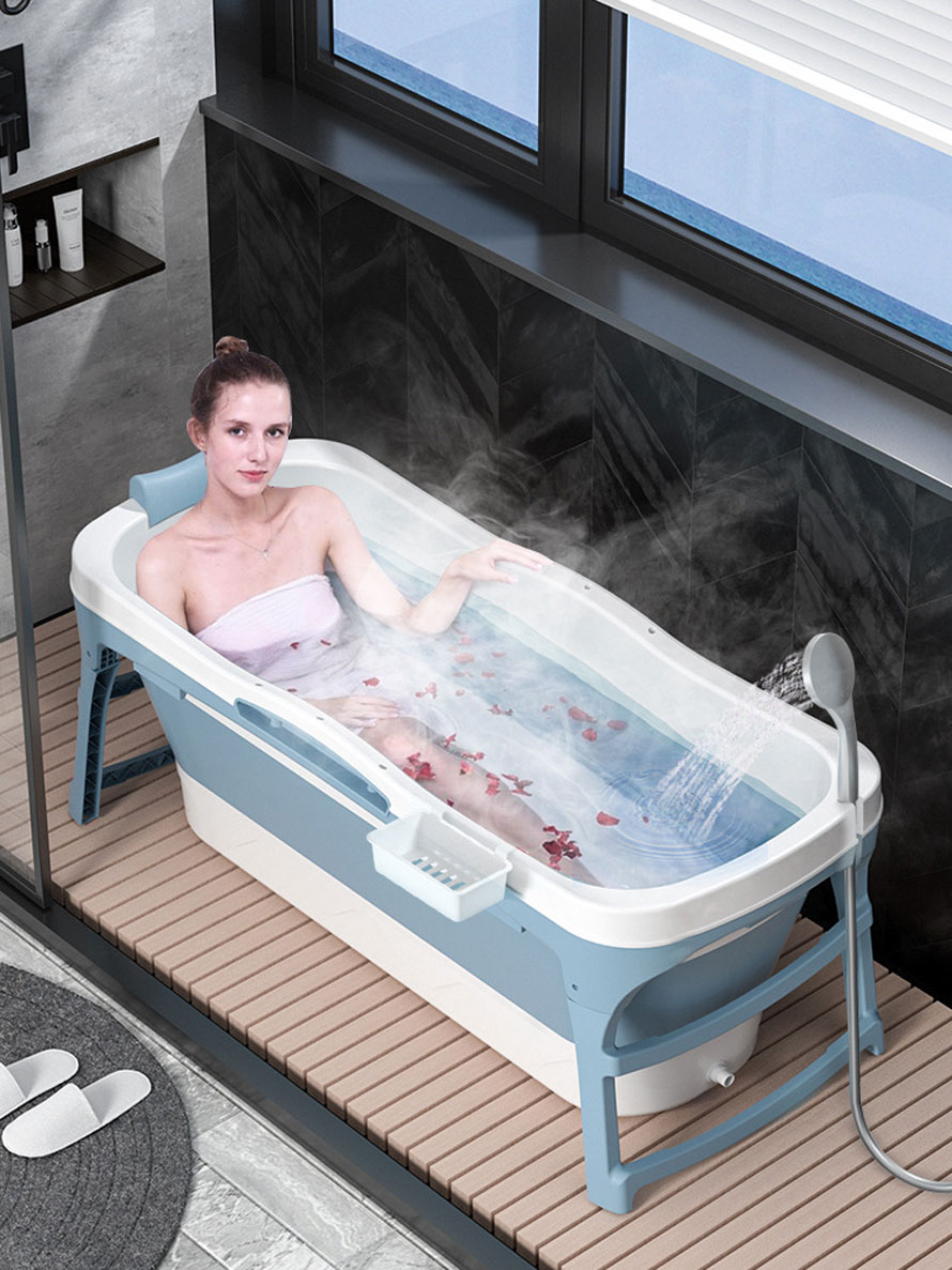 Bồn Tắm Gấp Gọn - 3 Loại Kích Thước - Phù Hợp Cho Cả Gia Đình - Chất Liệu Nhựa PP Cao Cấp - Cách Nhiệt Tốt - Thiết Kế Chắc Chắn, An Toàn - Loại Không Nắp - Hàng Cao Cấp