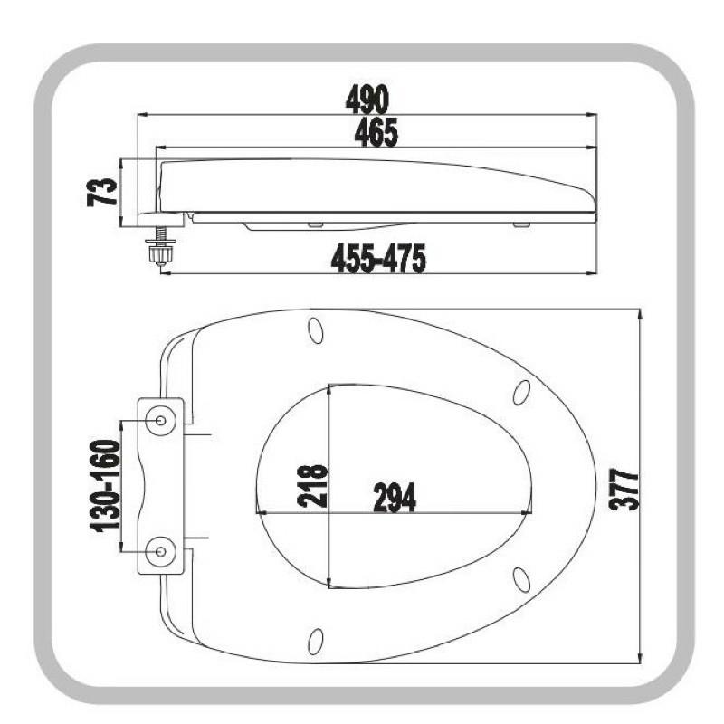 Nắp bồn cầu đóng êm HA07 siêu bền - Phụ kiện Inox