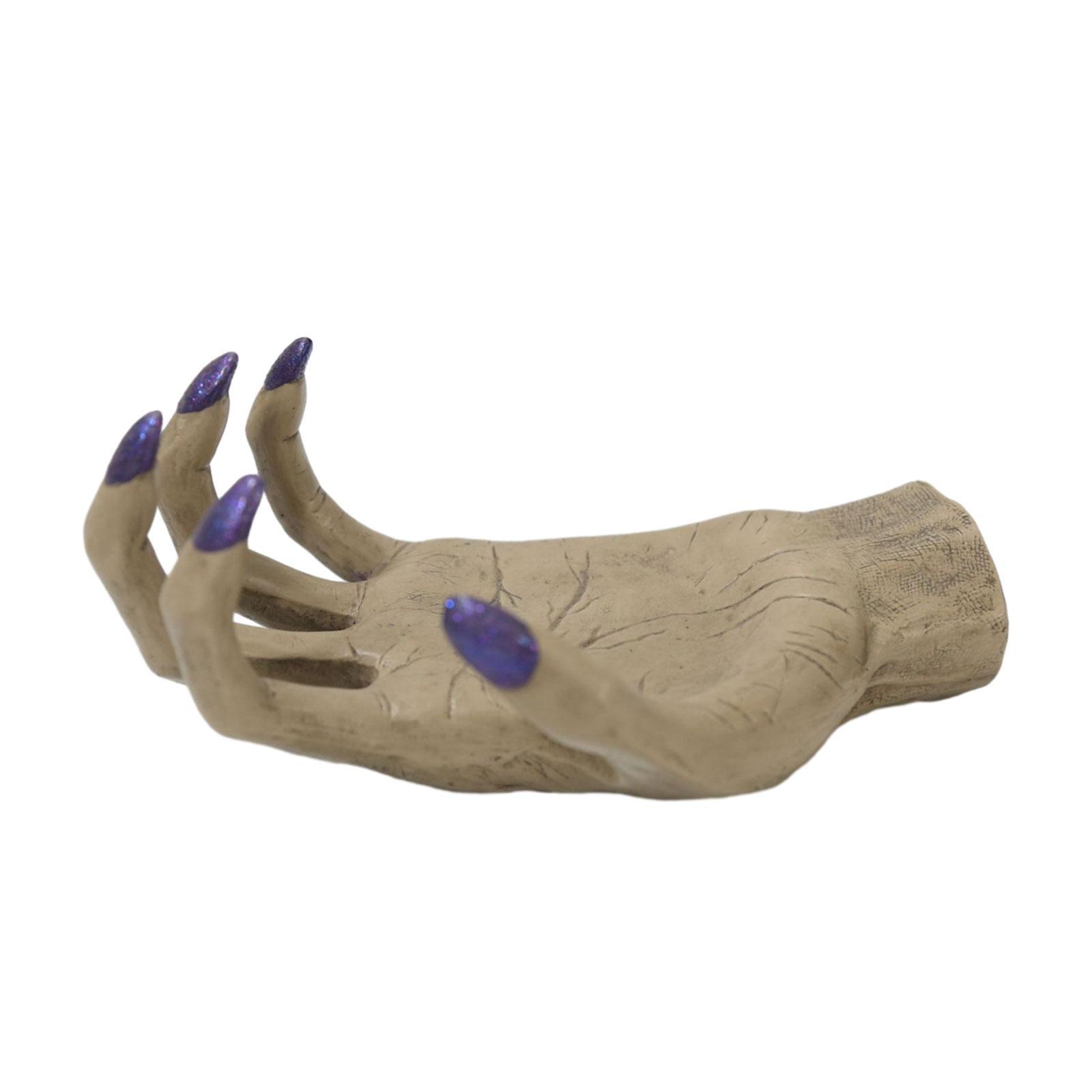 Halloween Tealight Candle Holder Halloween Decoration Hand Shape Creative Pillar Candle Stand for Haunted House Room Decor