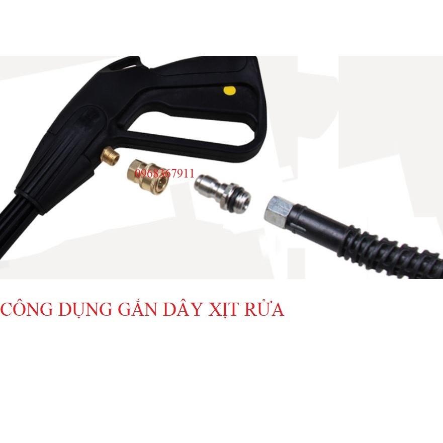 Bộ khớp cắm nhanh 1/4 inch ren 14mm dùng cho máy rửa xe