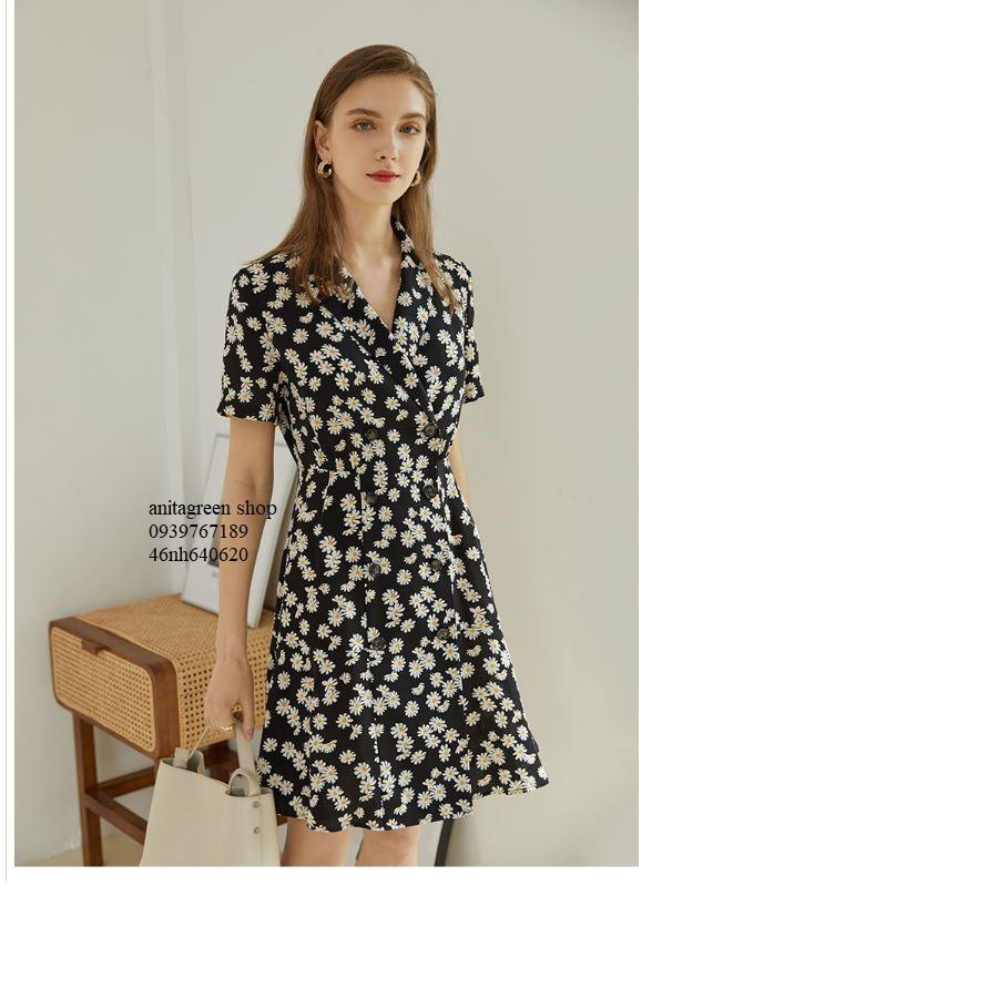 Nh640620-ĐẦM ÔM HOA CỔ VEST