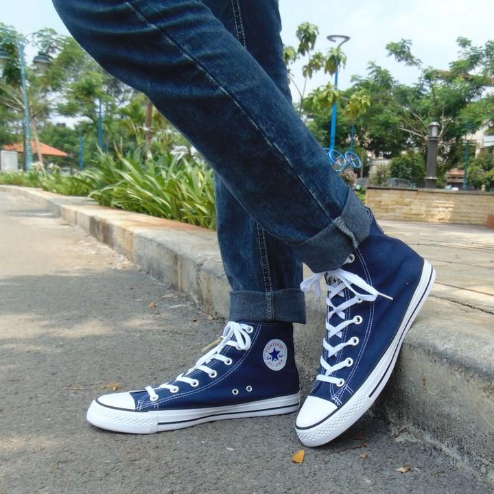 Giày AllStar Classic Nam Cổ Cao Xanh Navy