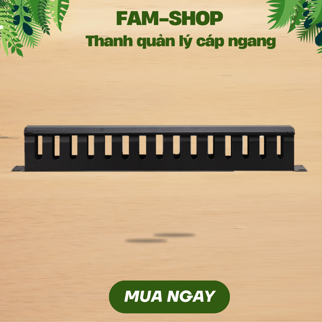 Thanh quản lý cáp ngang AMP 1U- Commscope-hàng chính hãng