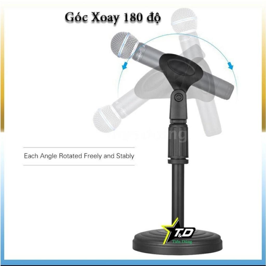 Chân Kẹp Micro Mini C11 Để Bàn, Giá Đỡ Mic Điều Chỉnh Kẹp Cho Bàn Hát Karaoke Xoay 360 Độ Chất Liệu Cao Cấp, Độ Bền Cao