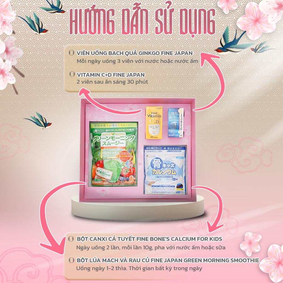 SAKURA TẾT VIÊN MÃN Fine Japan hộp quà cho cả gia đình