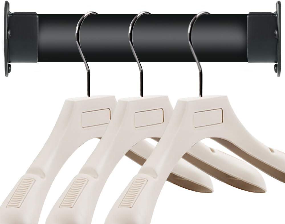 Thanh Treo Màn Giá Đỡ Hình Chữ U Ổ Cắm Tủ Quần Áo Thanh Giá Đỡ Tủ Thanh Cần Cấp Cho Màn Hoặc Tủ Quần Áo, Thép Không Gỉ Màu Đen, 4 Chiếc,