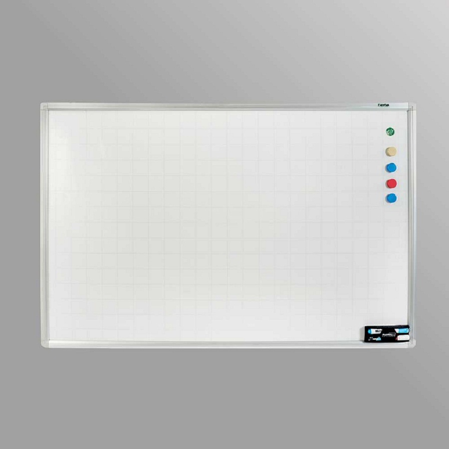 Bảng trắng từ viết bút HQ 90x120cm (Tặng kèm bút, bông lau, nam châm)