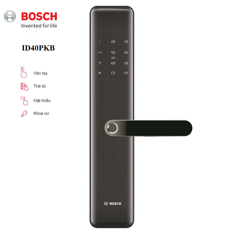 Khóa Cửa Vân Tay Điện Tử Bosch ID40B EU- Chính Hãng