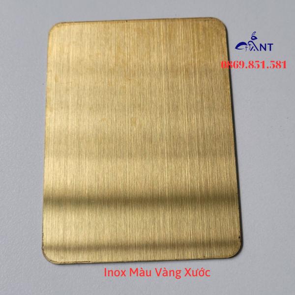 Nẹp Inox V20 Vàng Xước, nẹp ốp góc tường, nẹp ốp cầu thang, nẹp trang trí, dày 0.4, thanh dài 2m7 hoặc thanh dài 3m
