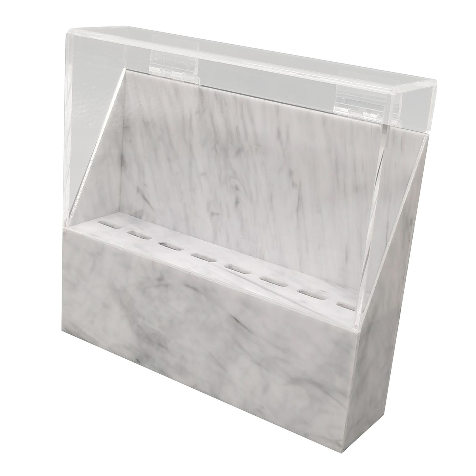 2xEyelash Extension Storage Box Tweezers Organizer Case Stand Holder White