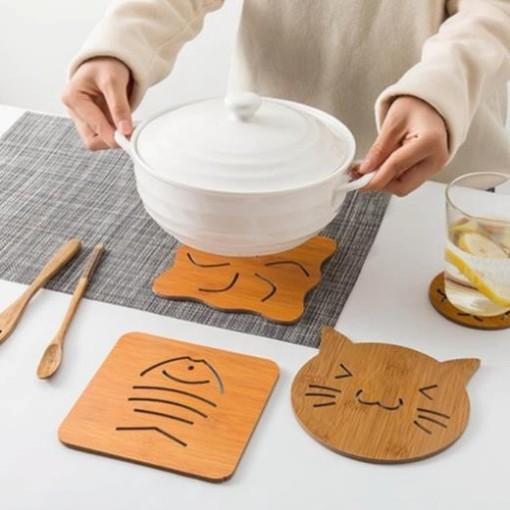 Miếng Lót Gỗ Cách Nhiệt Bàn Ăn, Nhà Bếp - Hàng Chất Lượng