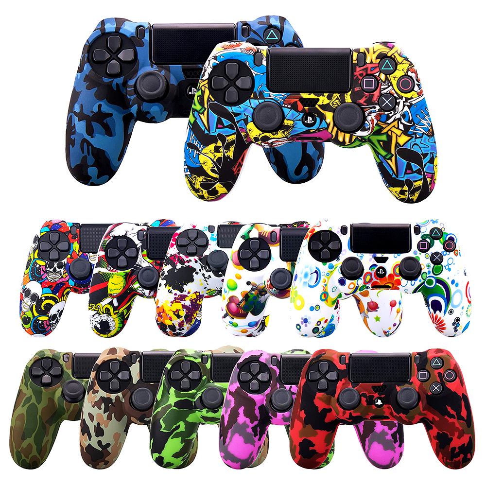 Cần điều khiển bằng silicon cao su mềm bảo vệ Tay cầm chơi game Vỏ bọc bằng da Thumb Stick Grip Cap cho Phụ kiện bộ điều khiển PS4 / Pro/Slim Màu sắc: Khác