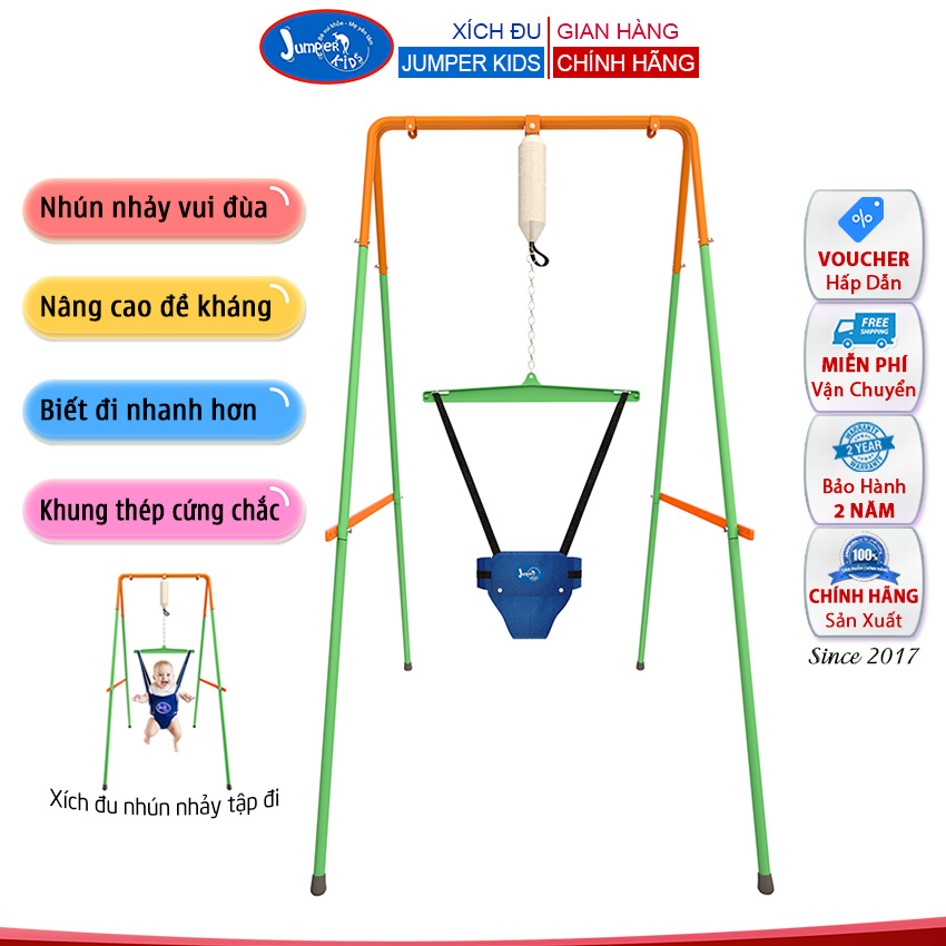 Xích Đu Nhún Nhảy Tập Đi Cho Bé JUMPER KIDS JPK101 Đồ Chơi Vận Động Cho Trẻ Em