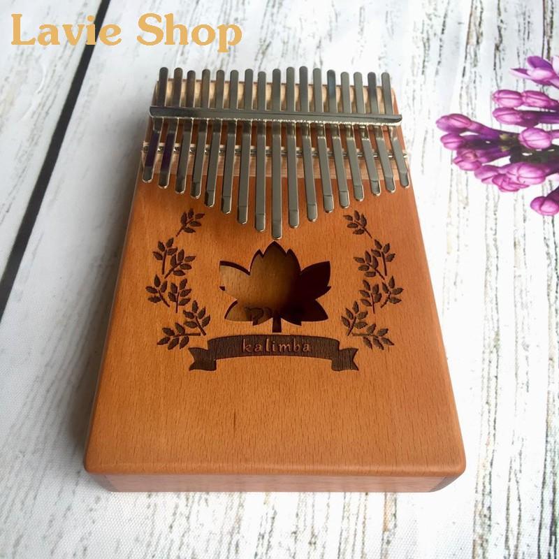 Đàn Kalimba 17 Phím - Đàn Kalimba Thumbs Piano Sử Dụng Ngón Tay TẶNG KÈM Búa Chỉnh Âm, Giấy Dán Nốt, Túi đựng