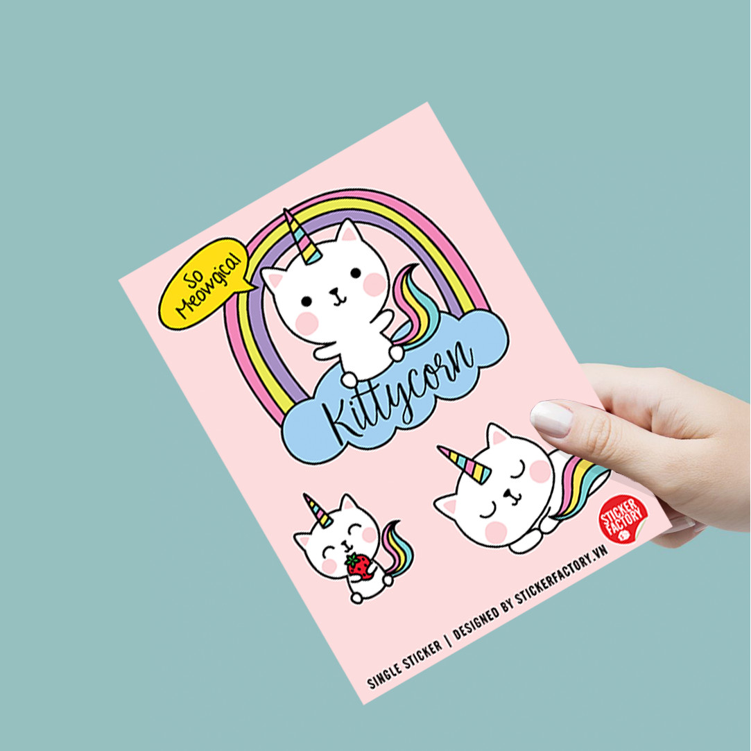 Kittycorn - Single Sticker hình dán lẻ