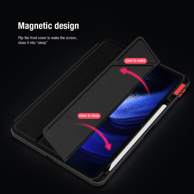 Bao da cho Xiaomi Pad 6 - 6 Pro Nillkin Bevel Leather Case - hàng nhập khẩu