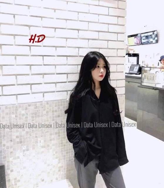 Áo sơmi đen nữ HDK828