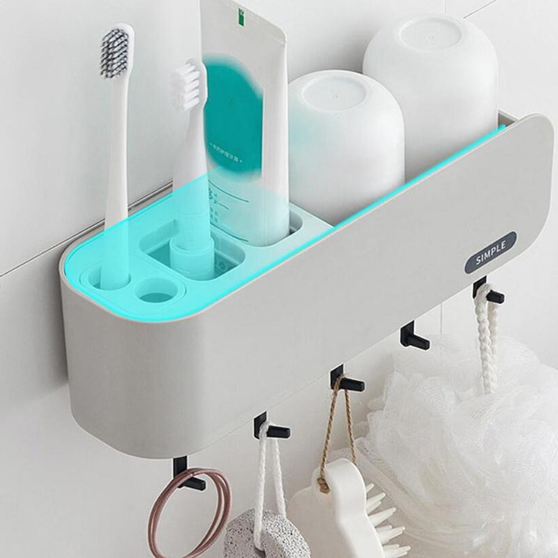 Giá Gắn Tường Để Bàn Chải Và Kem Đánh Răng