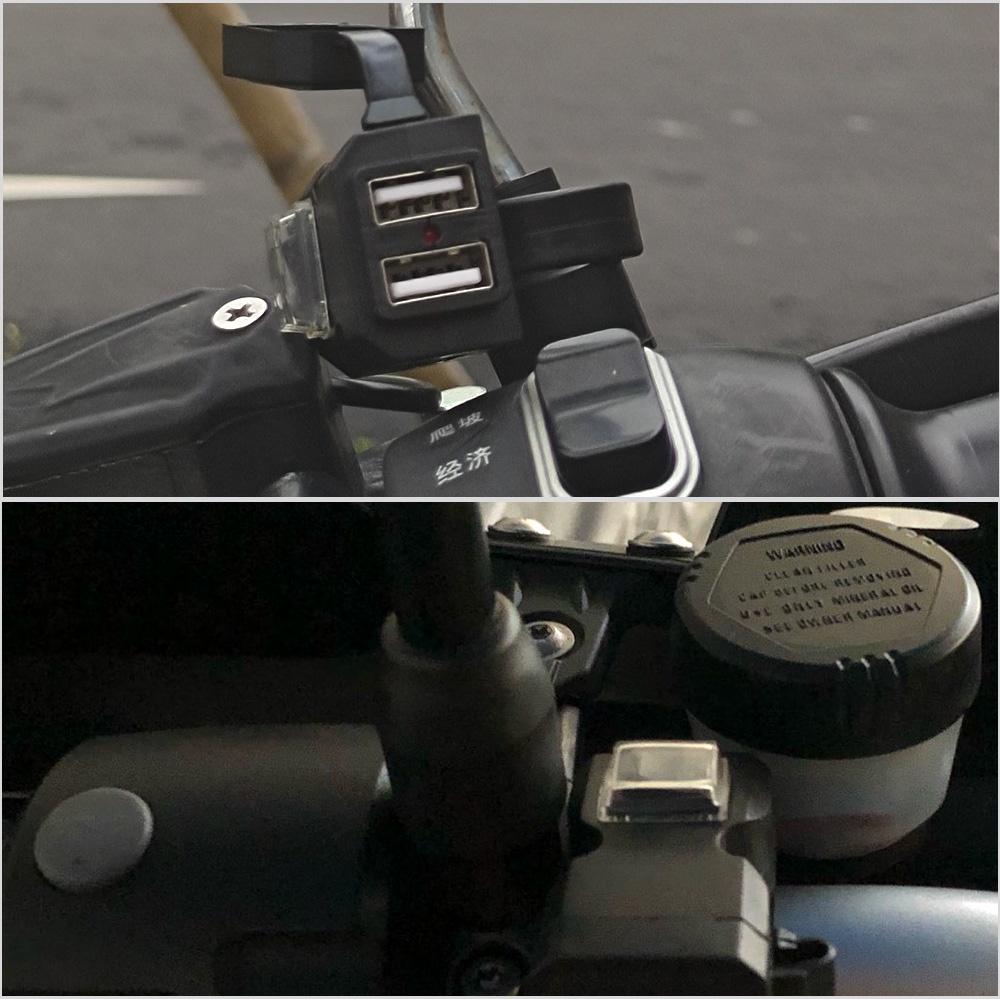 For Phone Mobile Handlebar Or Mirror Waterproof 5V 3.1A Adapter Dual USB Port Motorbike Motorcycle Charger Power Supply Socket 12V
